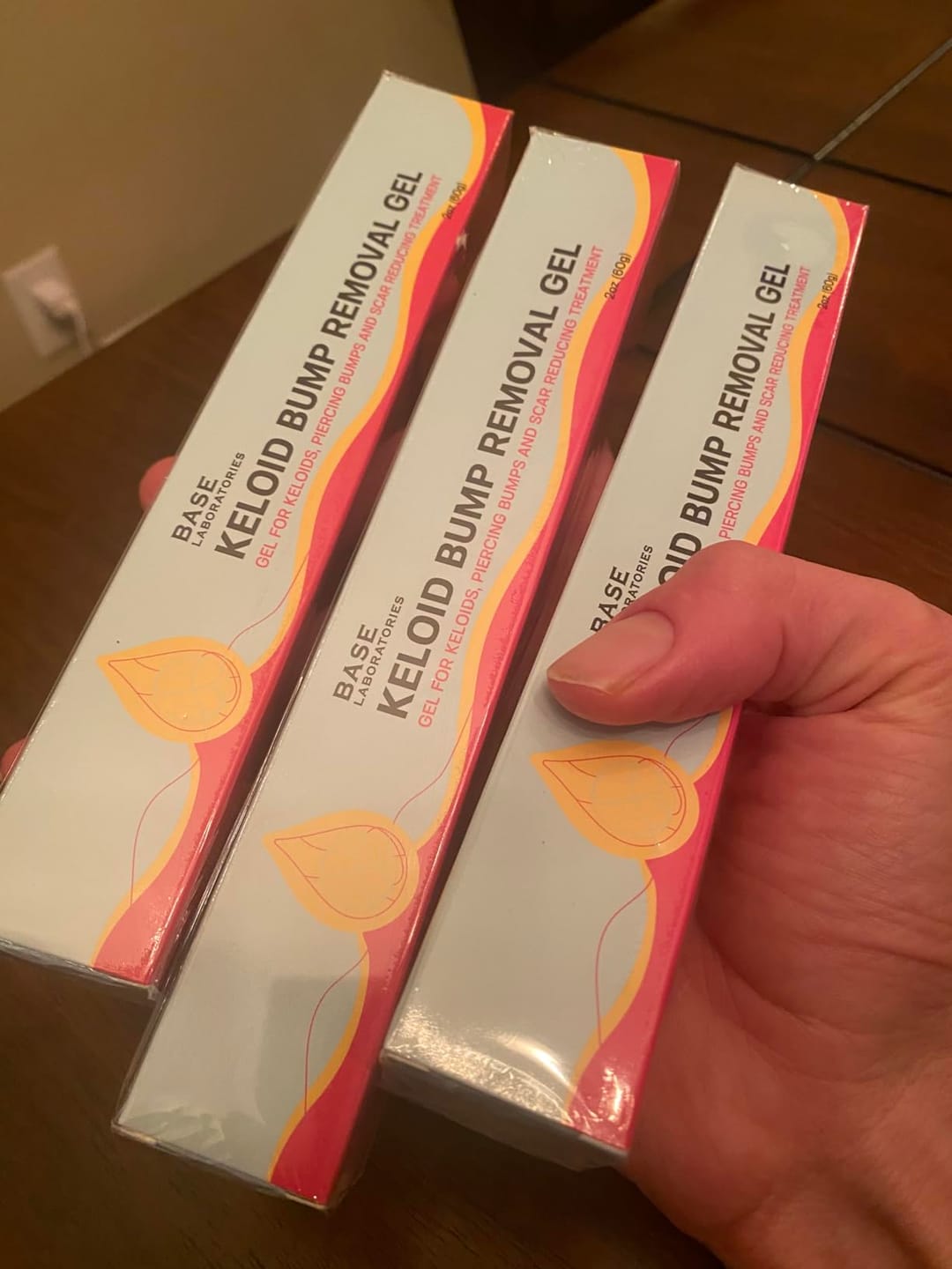Customer photo review of Keloid Bump Removal Gel
