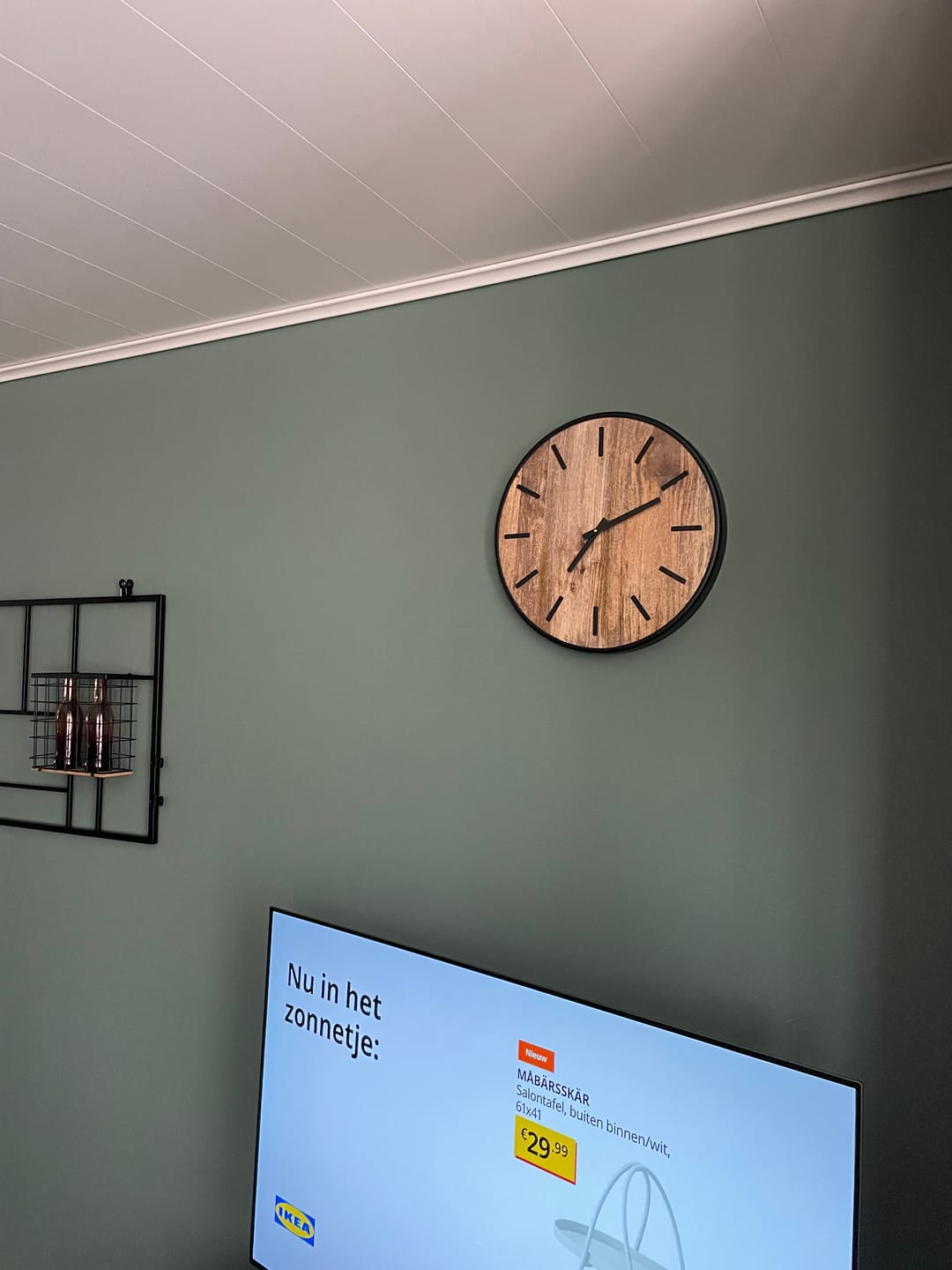 Customer photo review of Klok Wandklok industrieel | Mangohout Staal | ø 50cm / ø 41cm