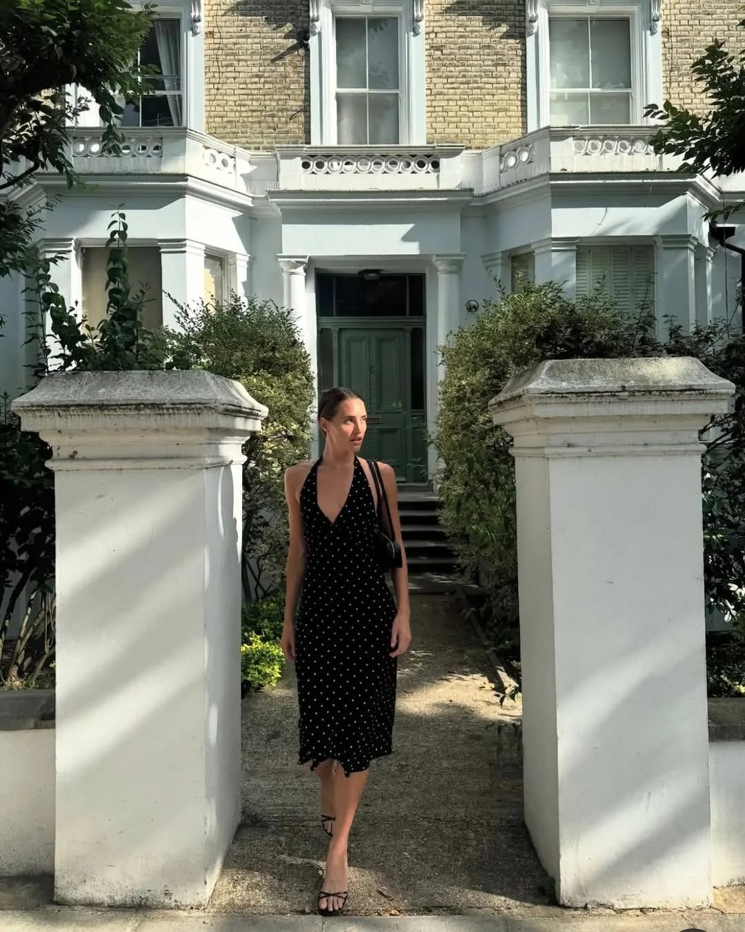 Customer photo review of Bianca Polka Dot Halter Maxi Dress