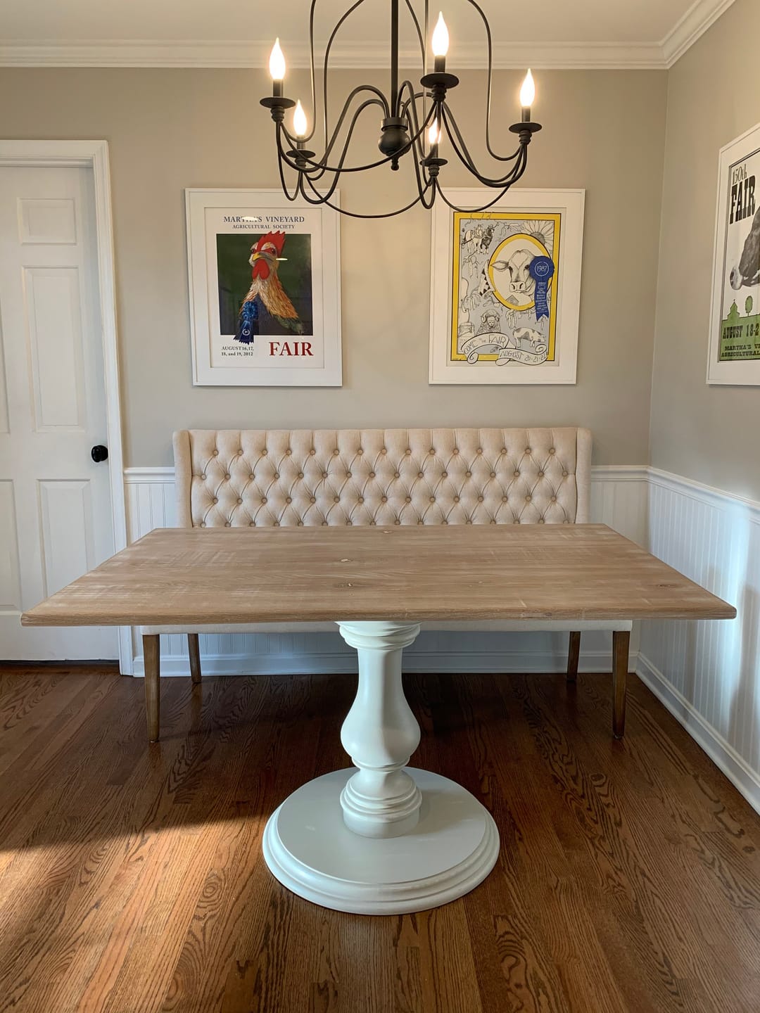 Customer photo review of Bradford Round Pedestal Table Base (WH-Bradford[Height]-Color)