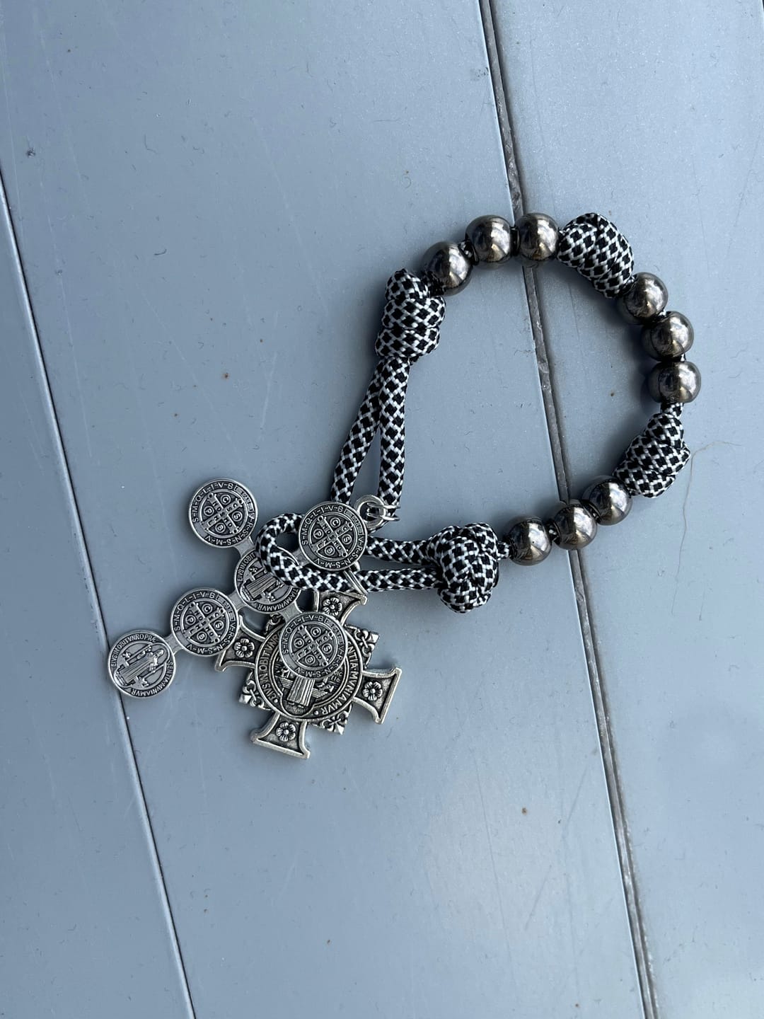 Customer photo review of SolaceBeads St. Benedict Beads Rosary Chaplet: Faith in Every Knot - With Medel & Cross