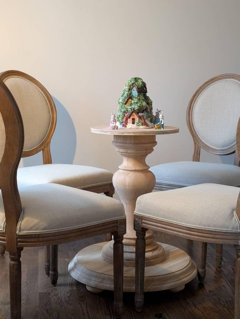 Customer photo review of Bradford Round Pedestal Table Base (WH-Bradford[Height]-Color)