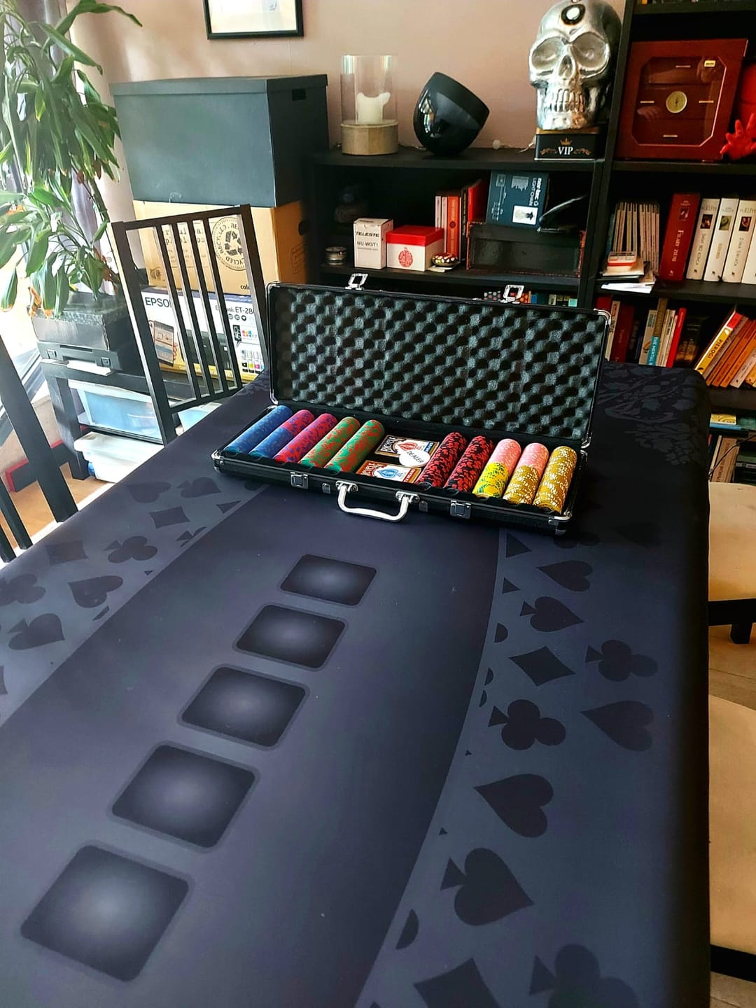 Customer photo review of Poker Mat Deluxe Black 220x100
