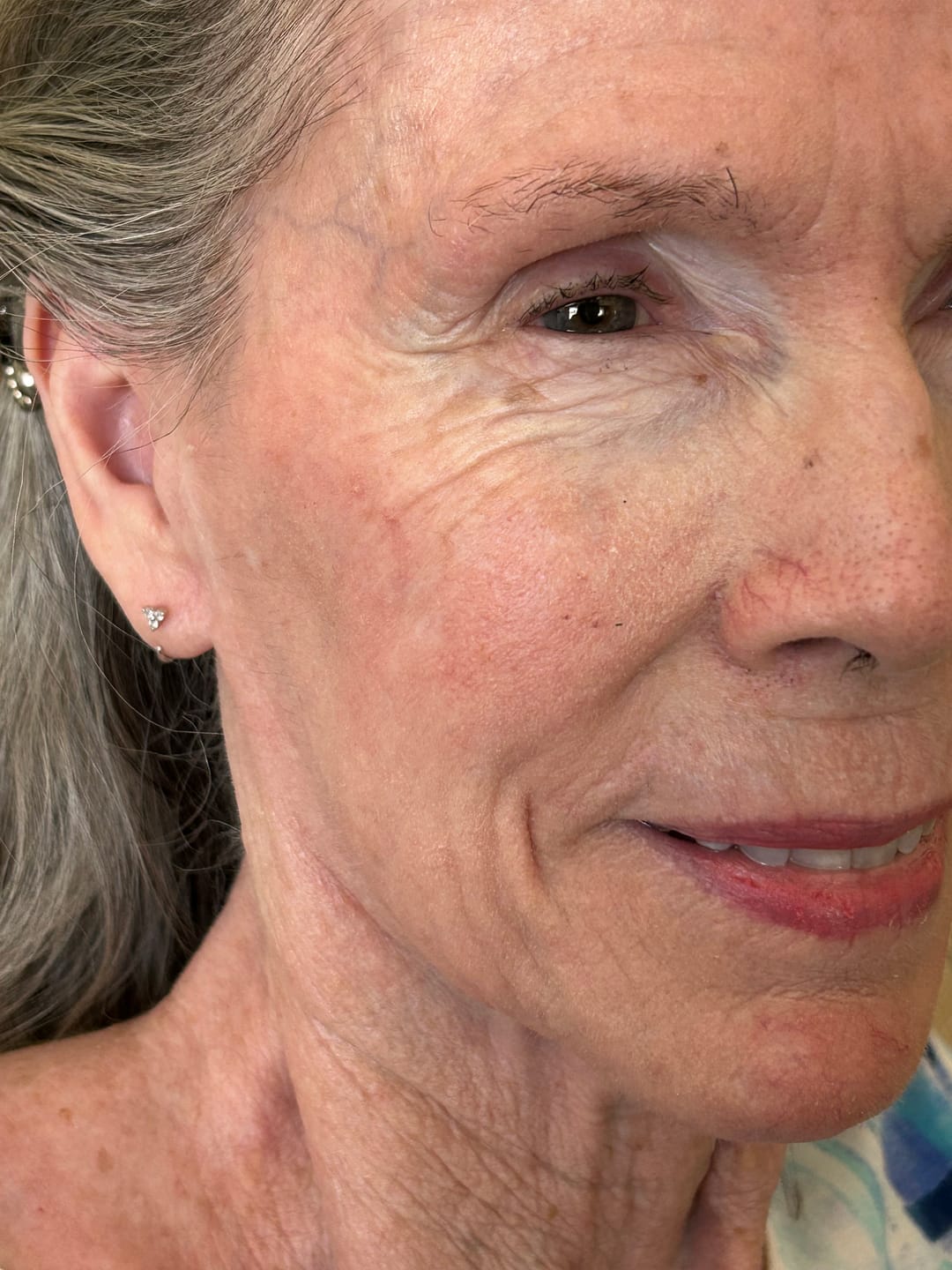 Customer photo review of Stay Close Gem Hoops Set