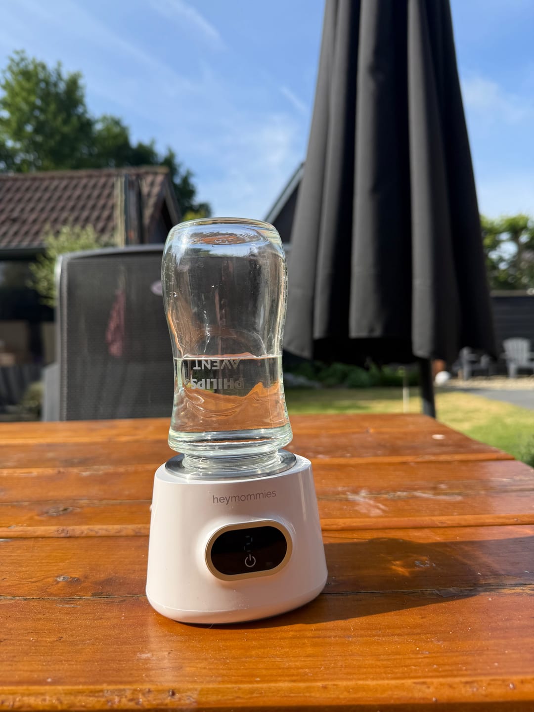 Customer photo review of Draagbare Flessenwarmer - Heymommies Warm Plus
