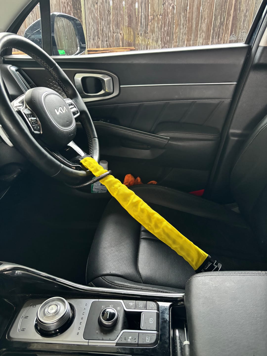 Customer photo review of Lock'd Car Defender — Visible Protection That Thieves Can't Ignore