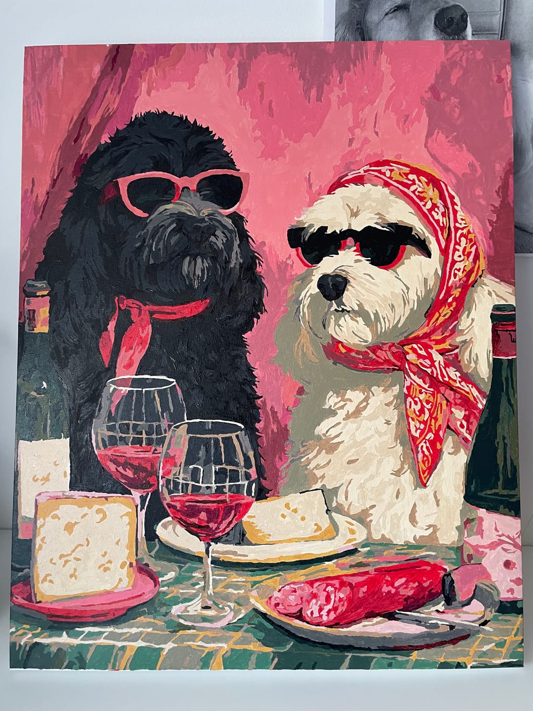 Customer photo review of Fancy dogs | Paint by Number