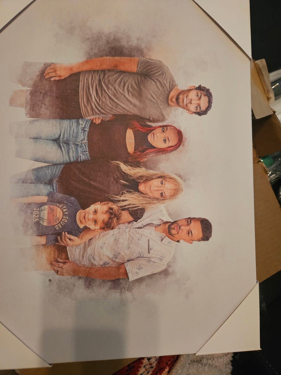Customer photo review of Watercolor Memorial Portrait