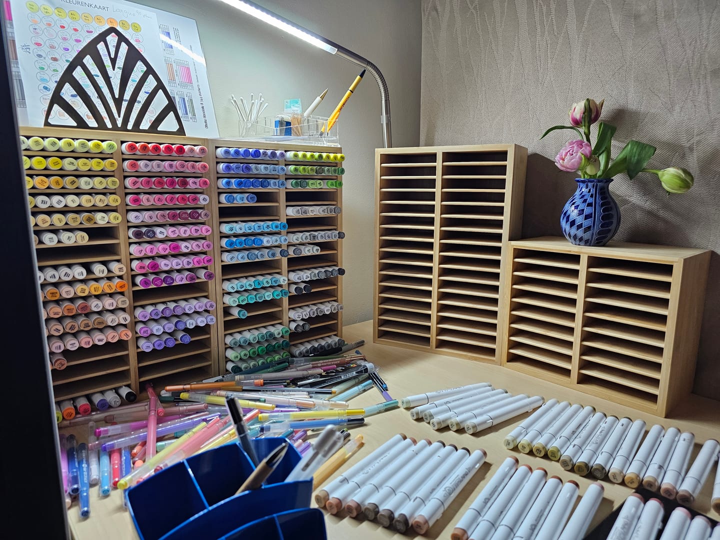 Customer photo review of Ohuhu Bamboo Marker Organizer (Europe Only)