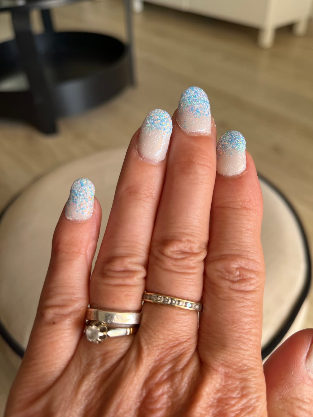 Customer photo review of Crystal Clear Dipping Powder