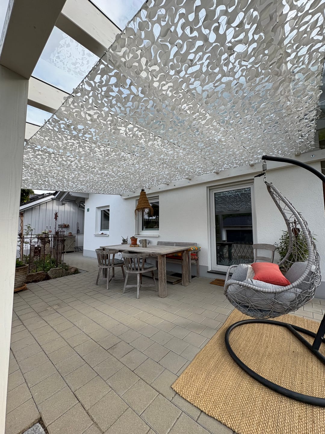 Customer photo review of Tarnnetz mit Stahlseil