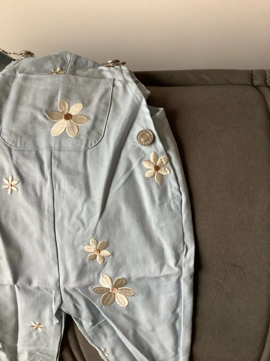 Customer photo review of Embroidered Floral Dungaree Jumpsuit