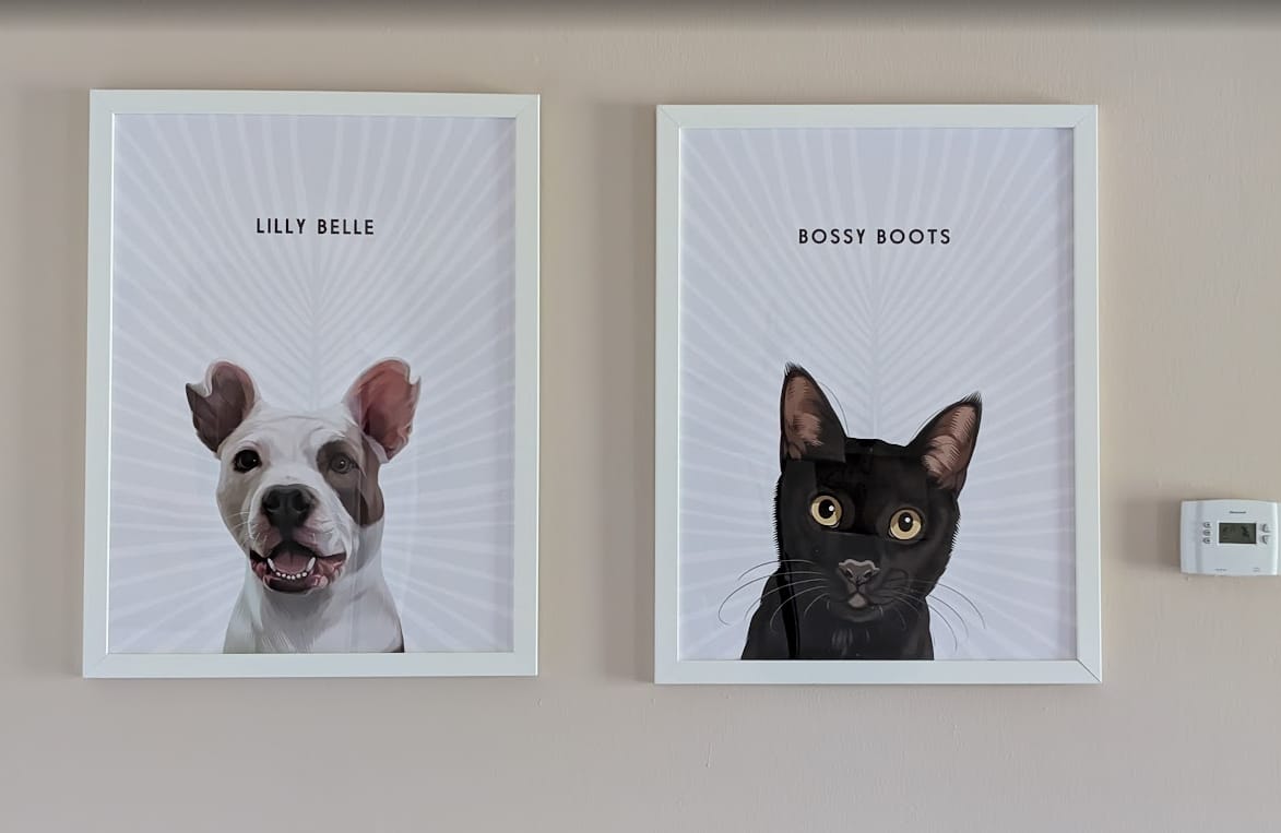 Customer photo review of Custom One Pet Portrait