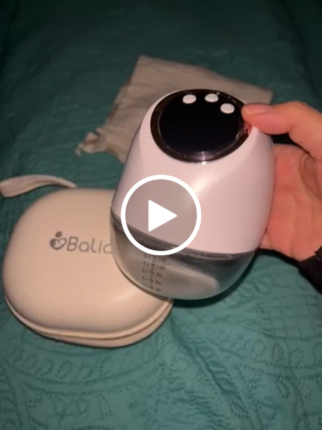 Customer video review of Extractor de leche inalámbrico