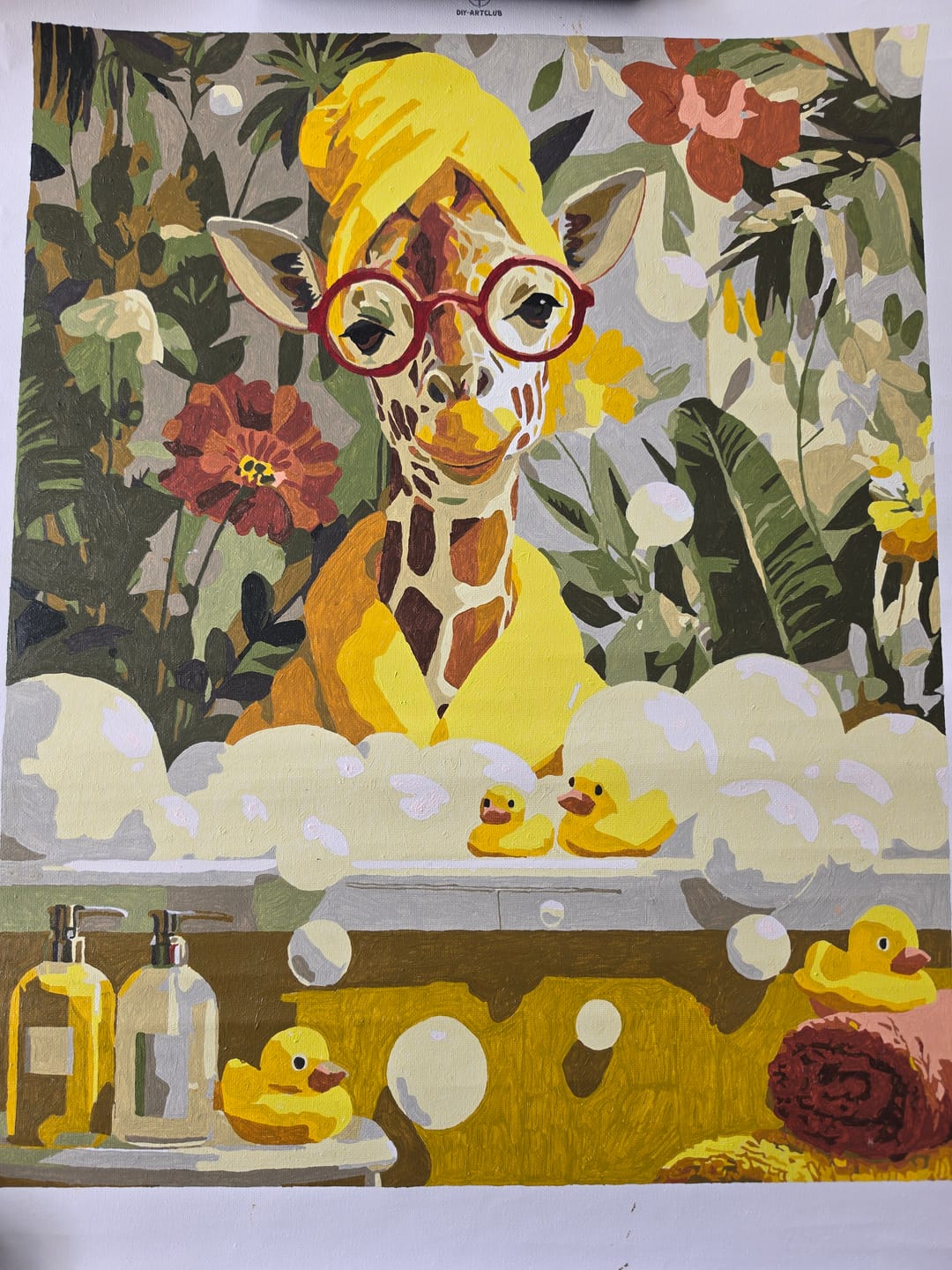 Customer photo review of Bubble bath day | Paint by Number