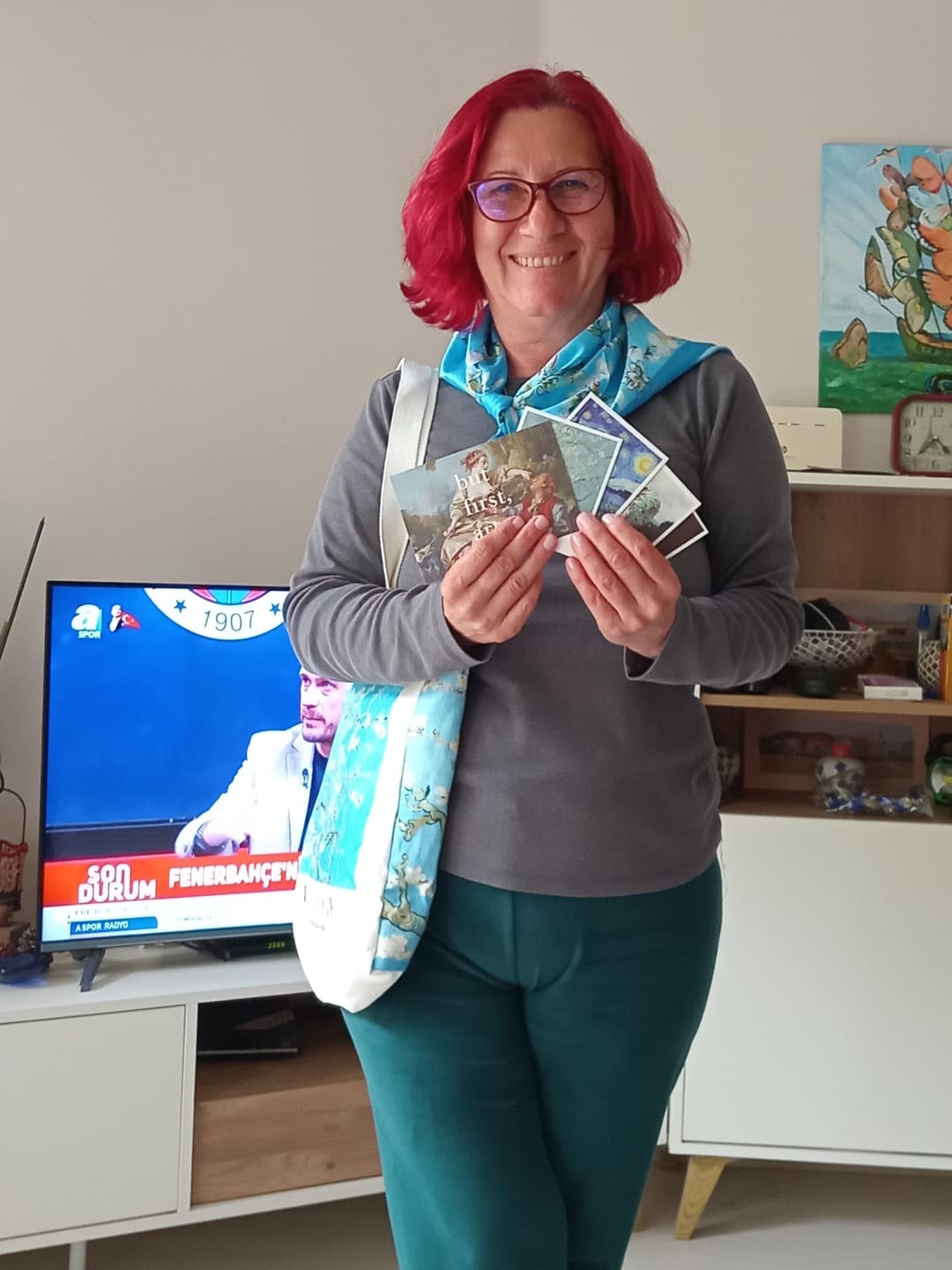 Customer photo review of Van Gogh Almond Blossom Omuz Çantası