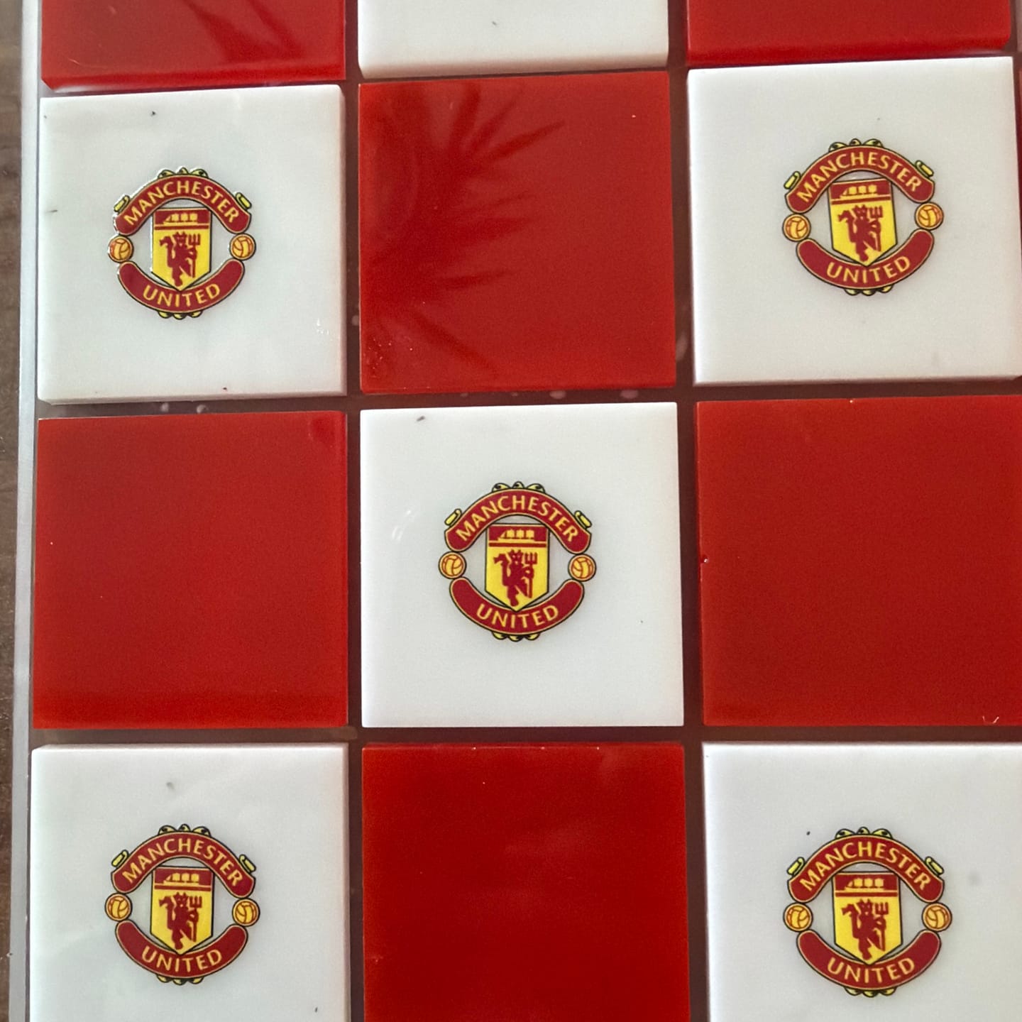 Customer photo review of 19x19x0.5" Full Size Chess Board Silicone Mold With 2" Squares