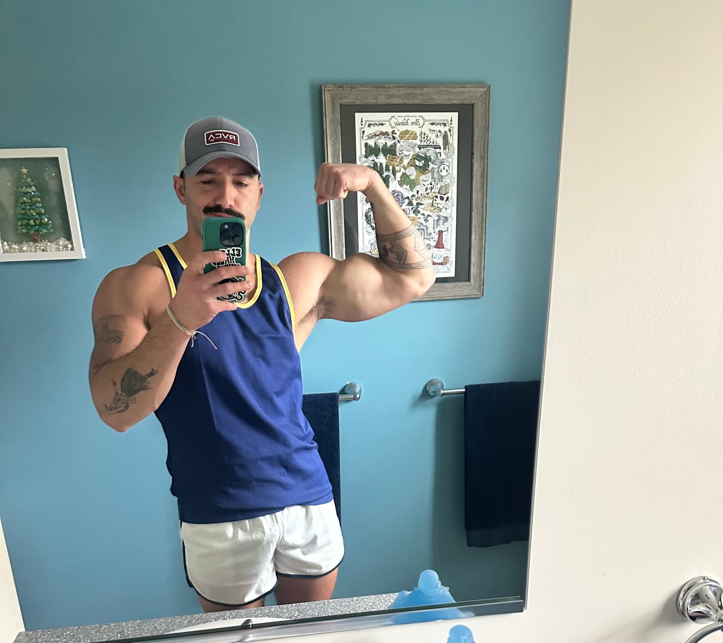 Customer photo review of Ringer Tank - Navy Yellow