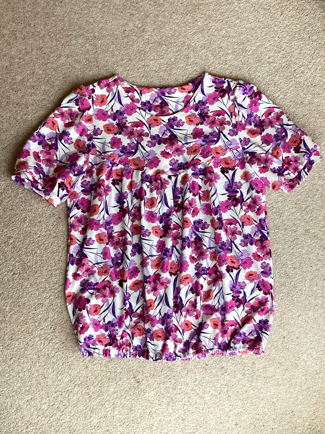 Customer photo review of Bright Florals Cotton Jersey Fabric
