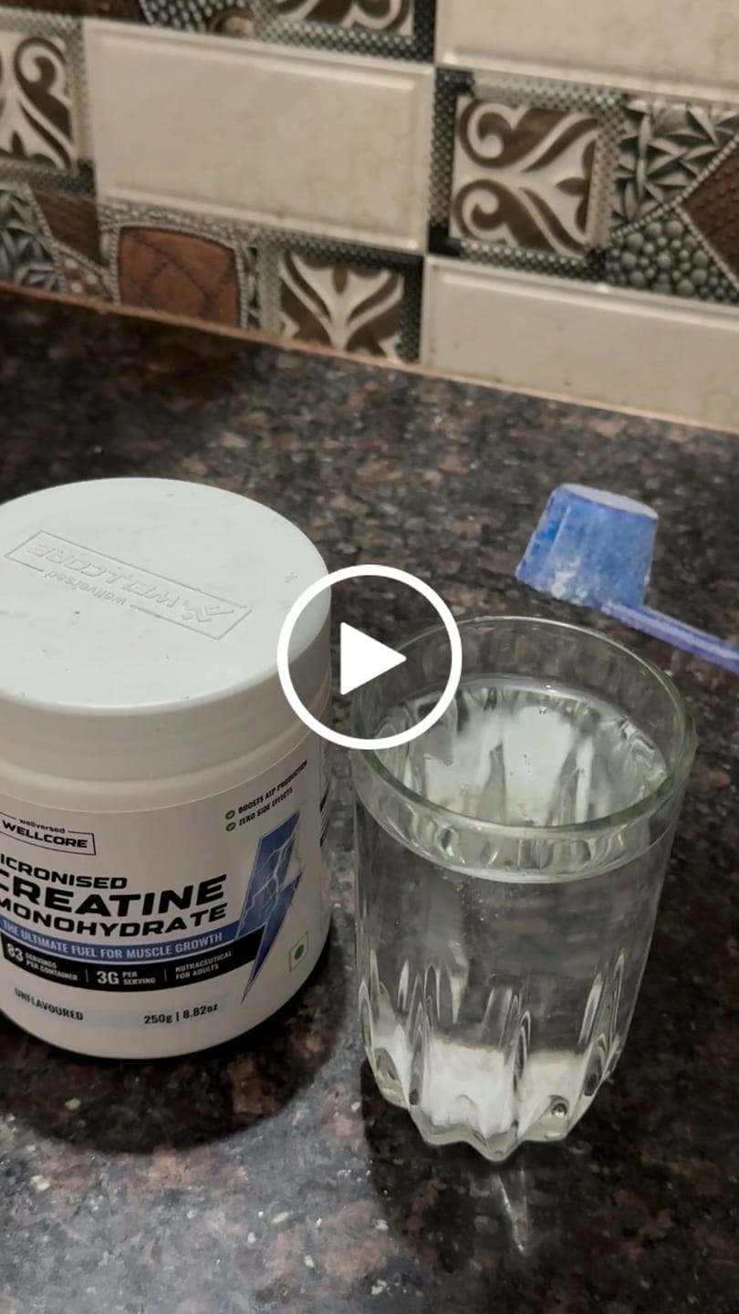 Customer video review of Wellcore - Micronised Creatine Monohydrate (83 Servings, Kiwi Kick) + Premium Steel Shaker
