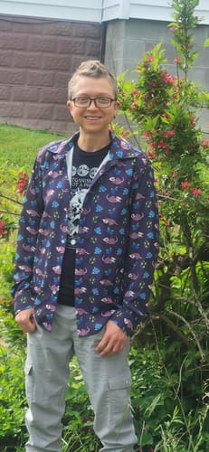 Customer photo review of Playing Possum Long Sleeve Button Up Shirt