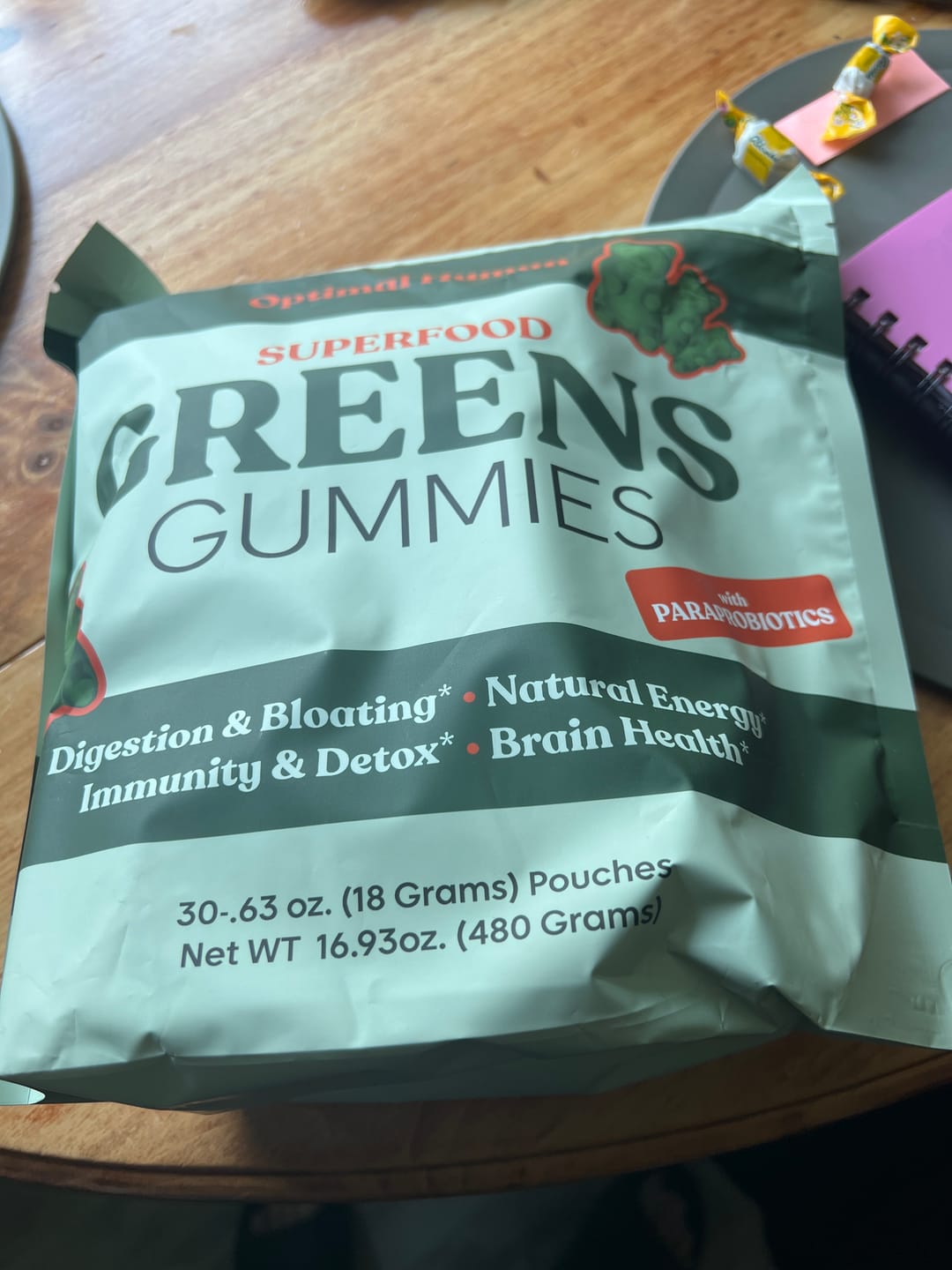 Customer photo review of Optimal Human - Superfood Greens Gummies