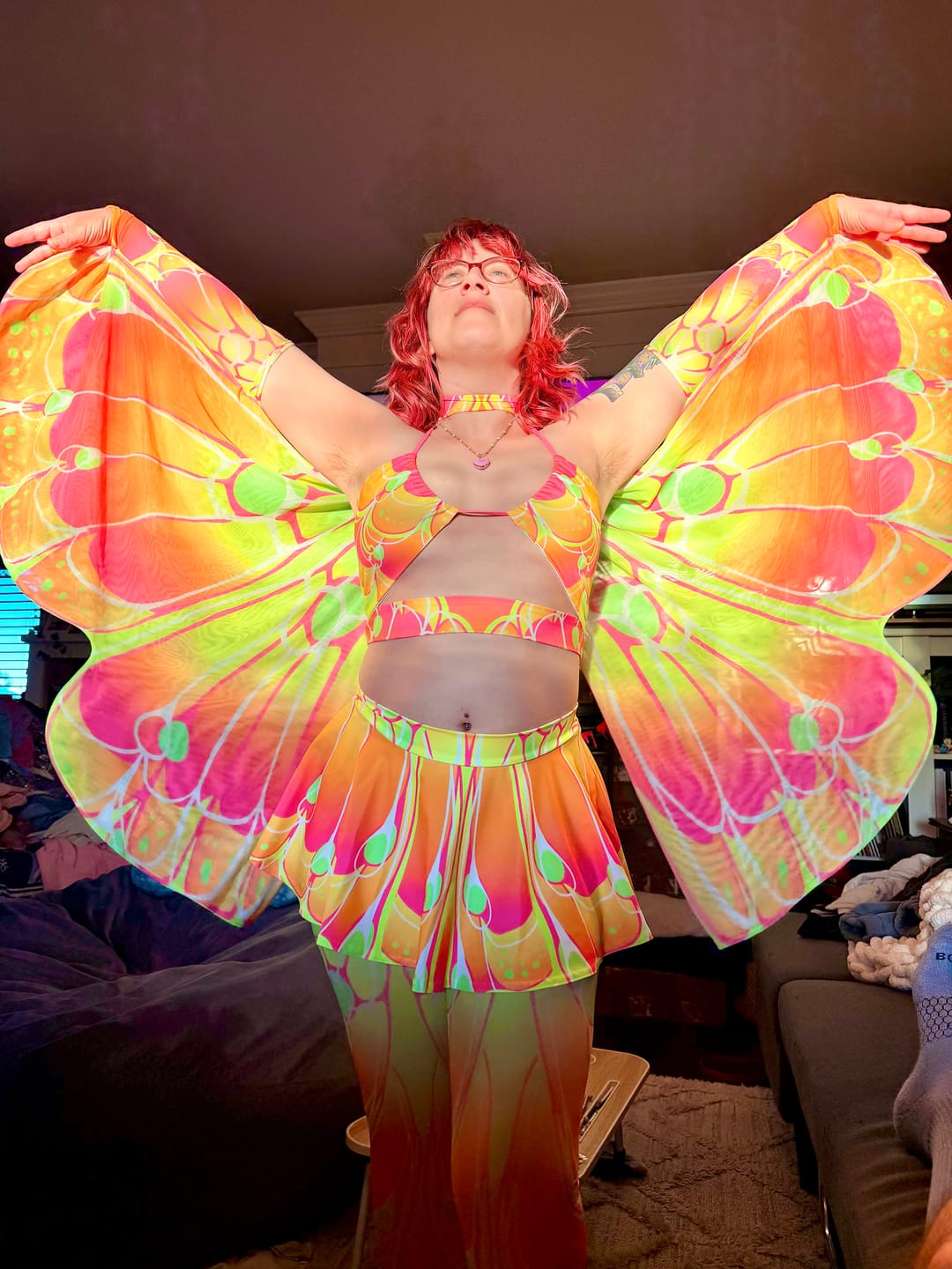 Customer photo review of Neon Moth Mini Skirt Set