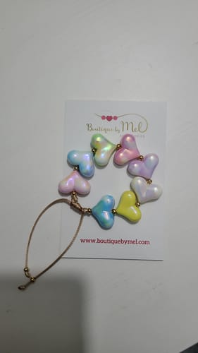 Customer photo review of Iridescent Heart Bracelet