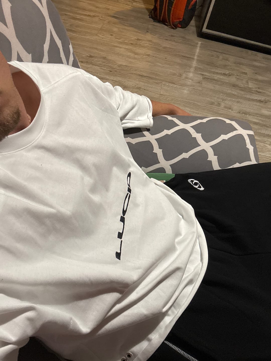 Customer photo review of Essential White T-shirt