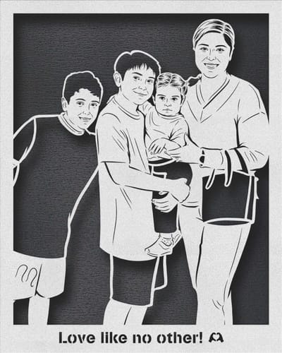 Customer photo review of Custom Metal Portrait