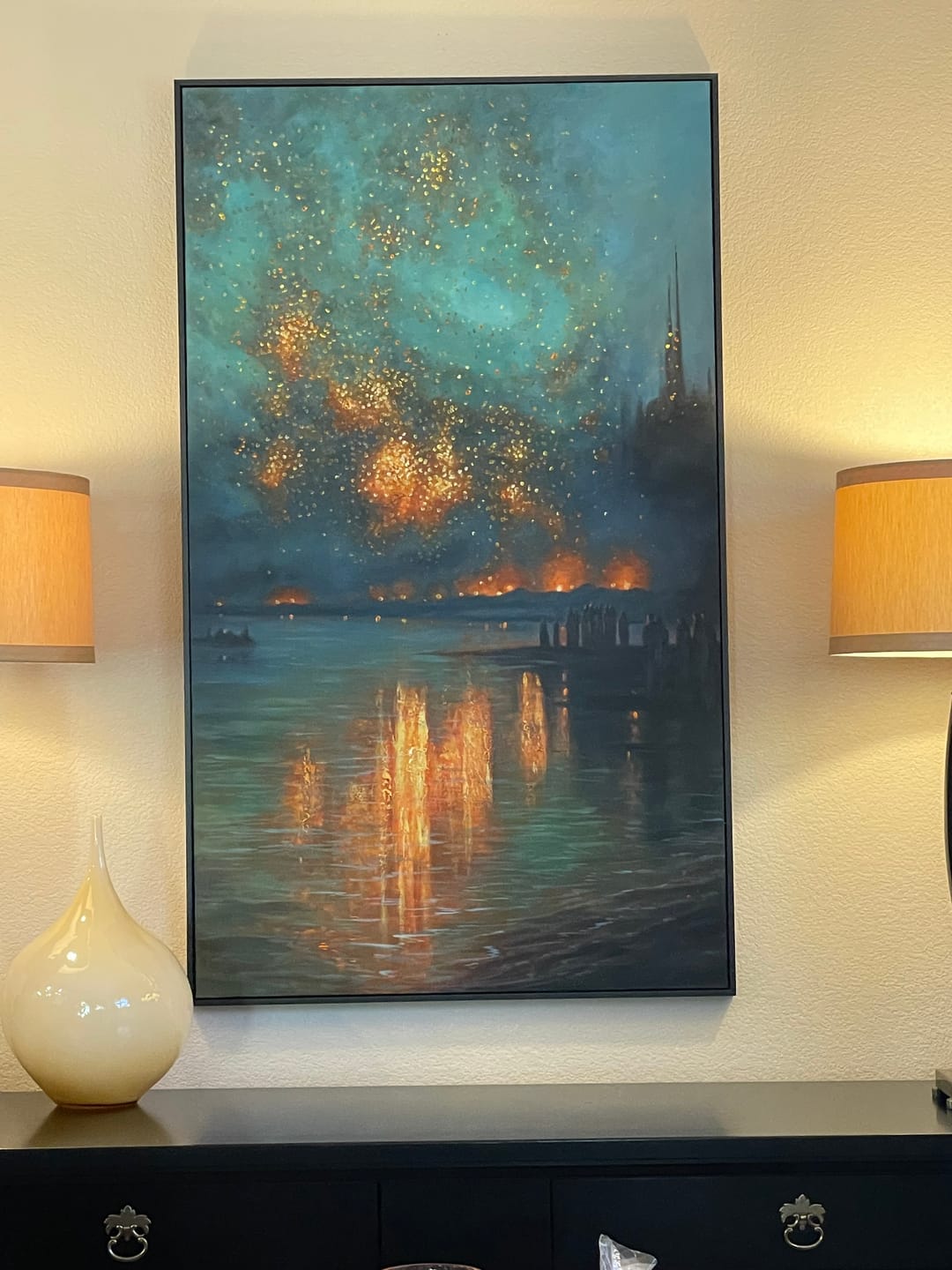 Customer photo review of Textured Nocturnal Art | Glowing Depth