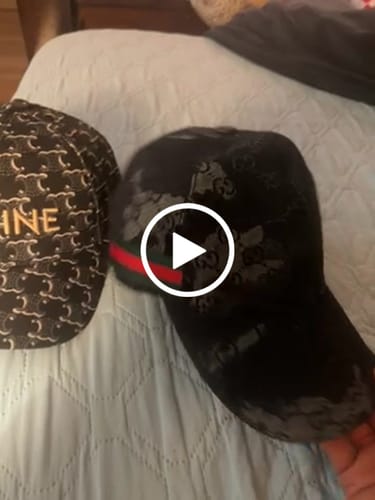 Customer video review of Chic Navy Baseball Cap with Subtle Monogram Detailing