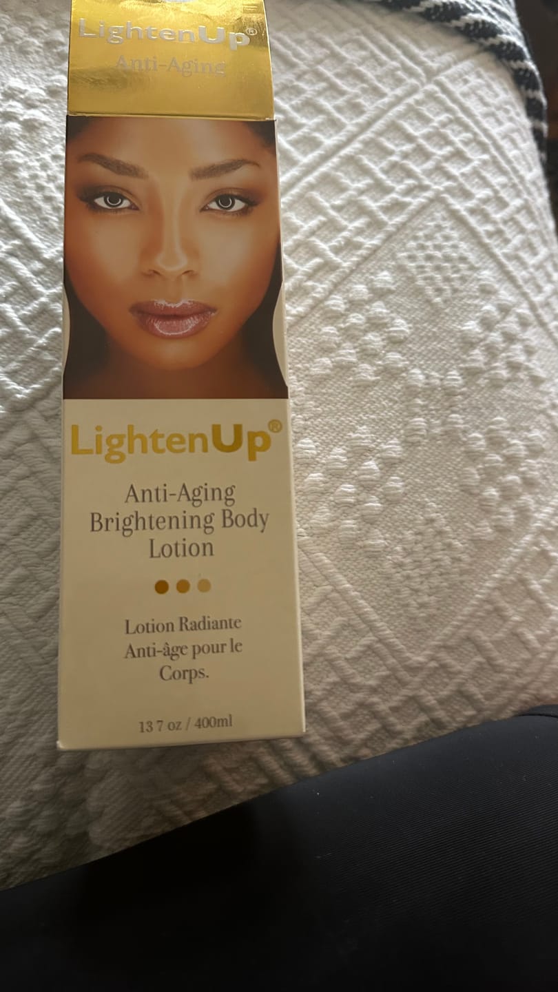 Customer photo review of LightenUp Anti-Aging Brightening Body Lotion 400ml / 13.5 fl oz