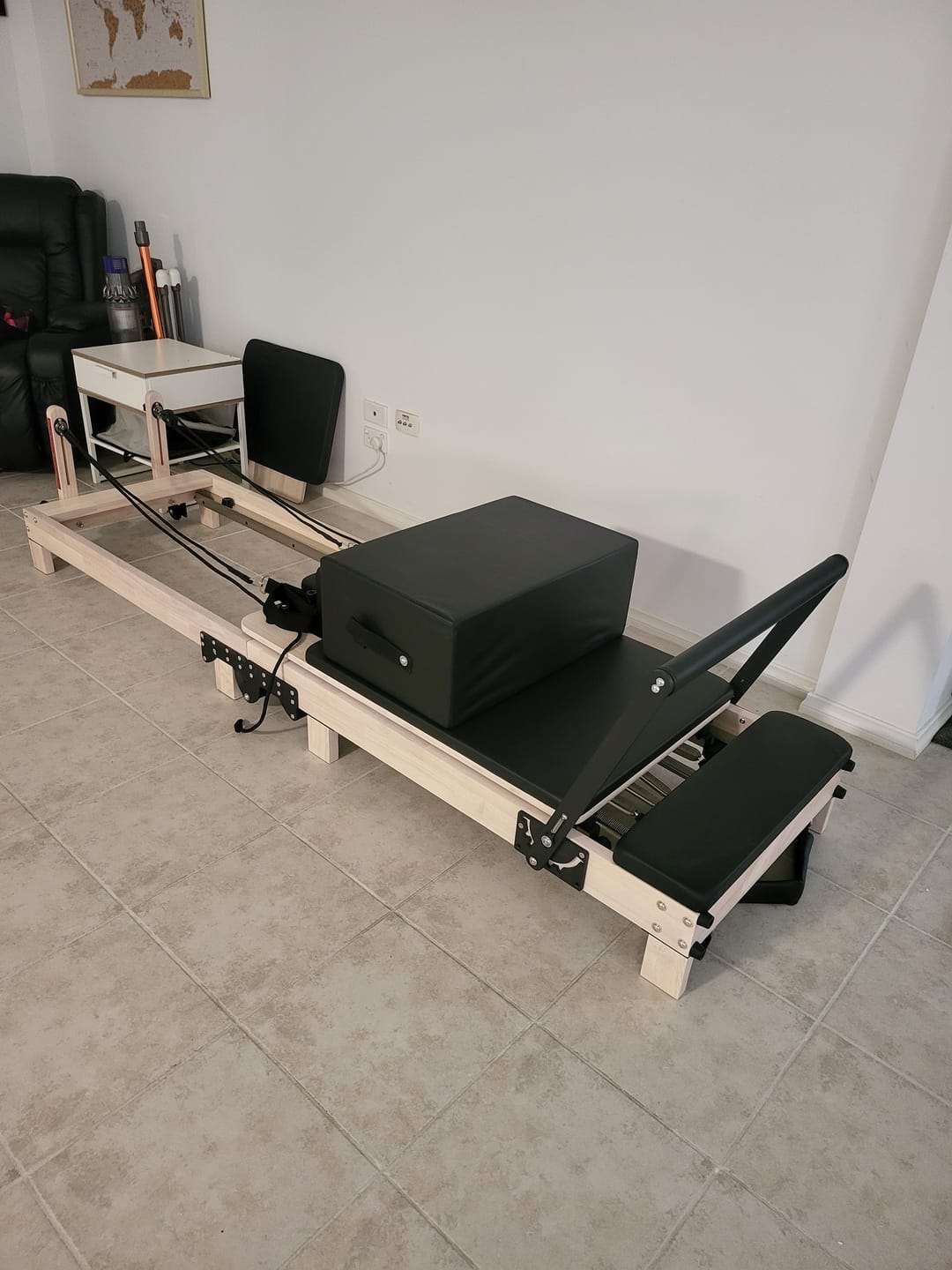 Customer photo review of Foldable Oak Wood Pilates Reformer - Home Studio Edition