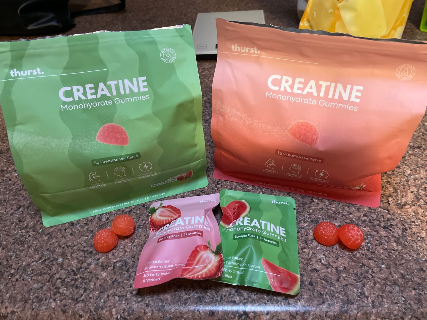 Customer photo review of Creatine Gummy Travel Packs