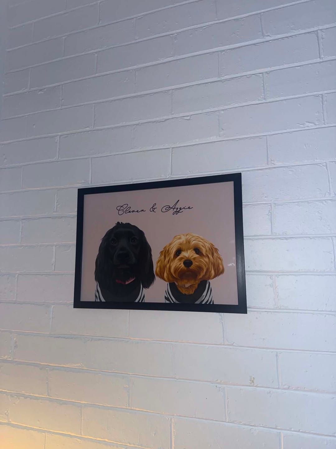 Customer photo review of Custom Pet Portrait - Two Pet Portrait