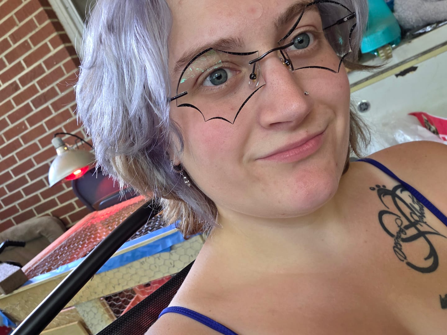 Customer photo review of Batty Eyeglasses