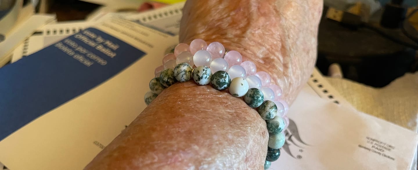 Customer photo review of May Birthstones Bracelet Pack
