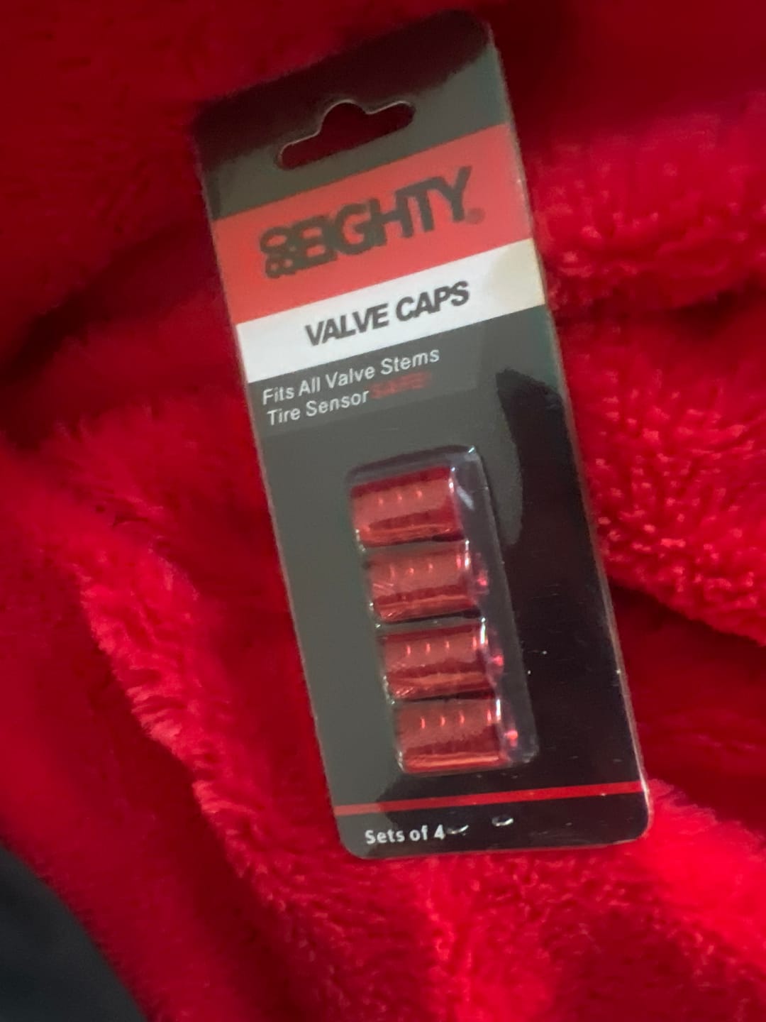 Customer photo review of 80Eighty® Red Valve Stem Caps