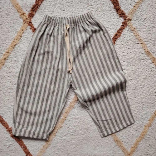 Customer photo review of Drawstring Striped Pants