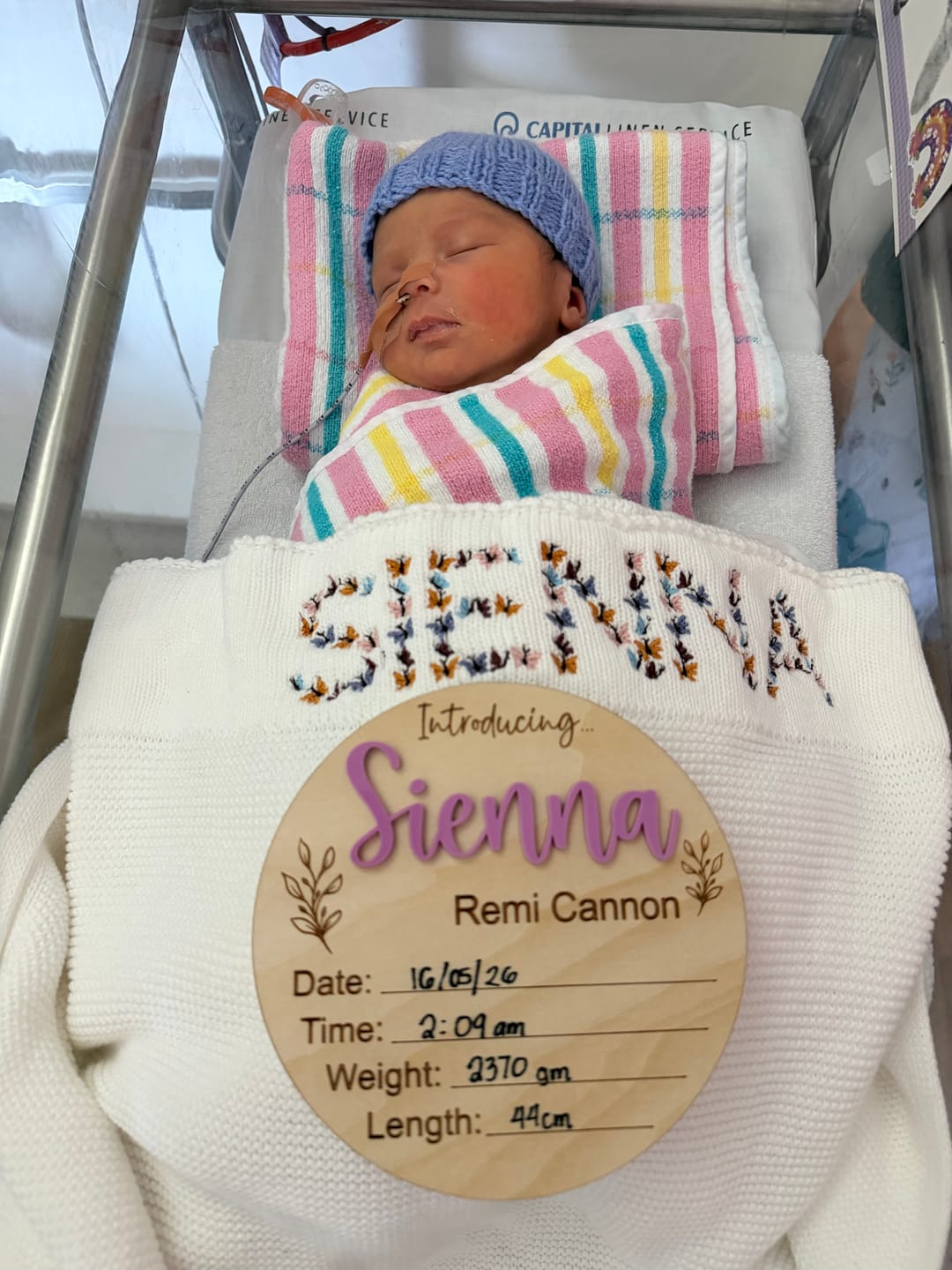 Customer photo review of Personalised Baby Birth Announcement Plaque