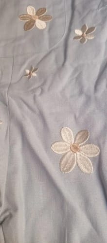 Customer photo review of Embroidered Floral Dungaree Jumpsuit