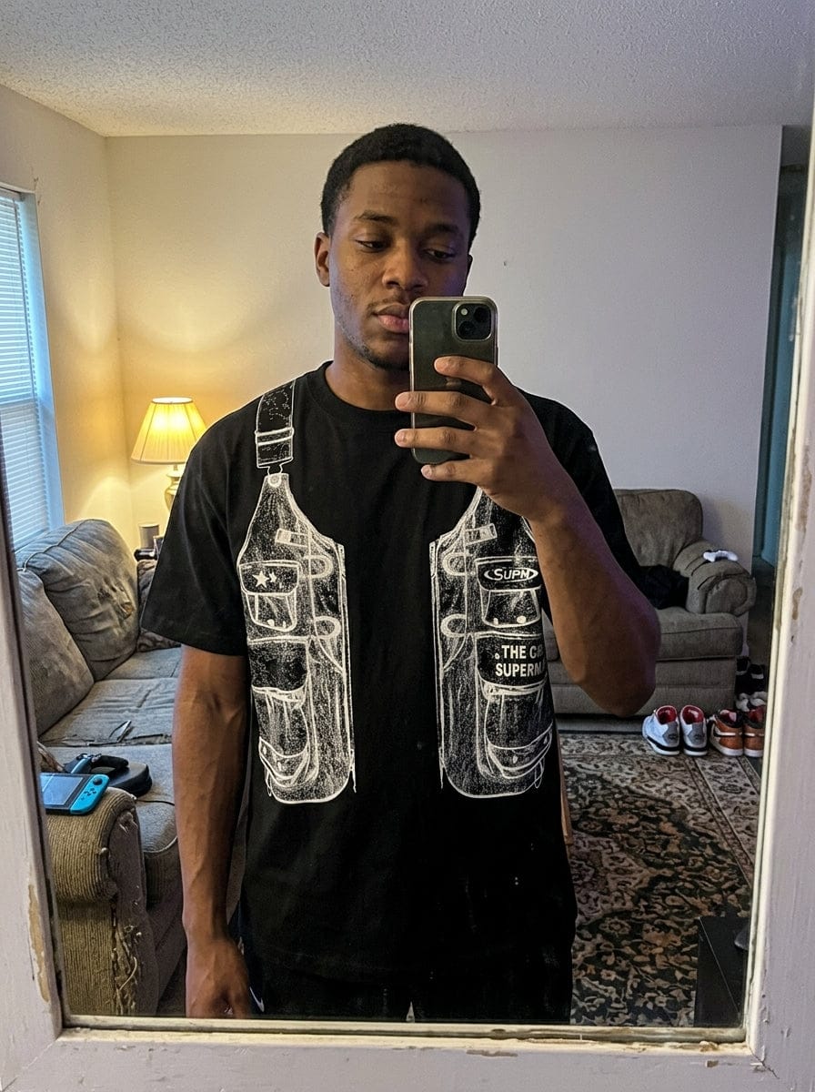 Customer photo review of Jacket Print Graphic T-Shirt