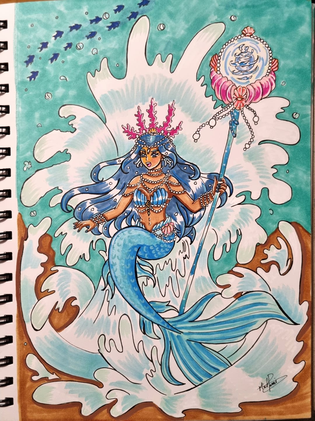 Customer photo review of Ohuhu Bleedproof Double-Sided Marker Pad, Spiral-Bound