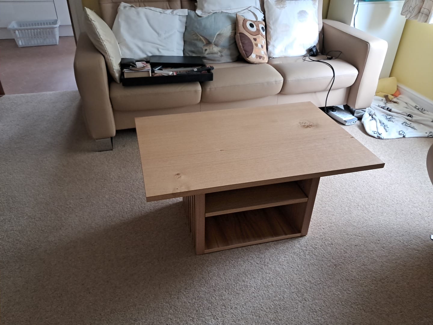 Customer photo review of Fluted Oak Coffee Table, Reid