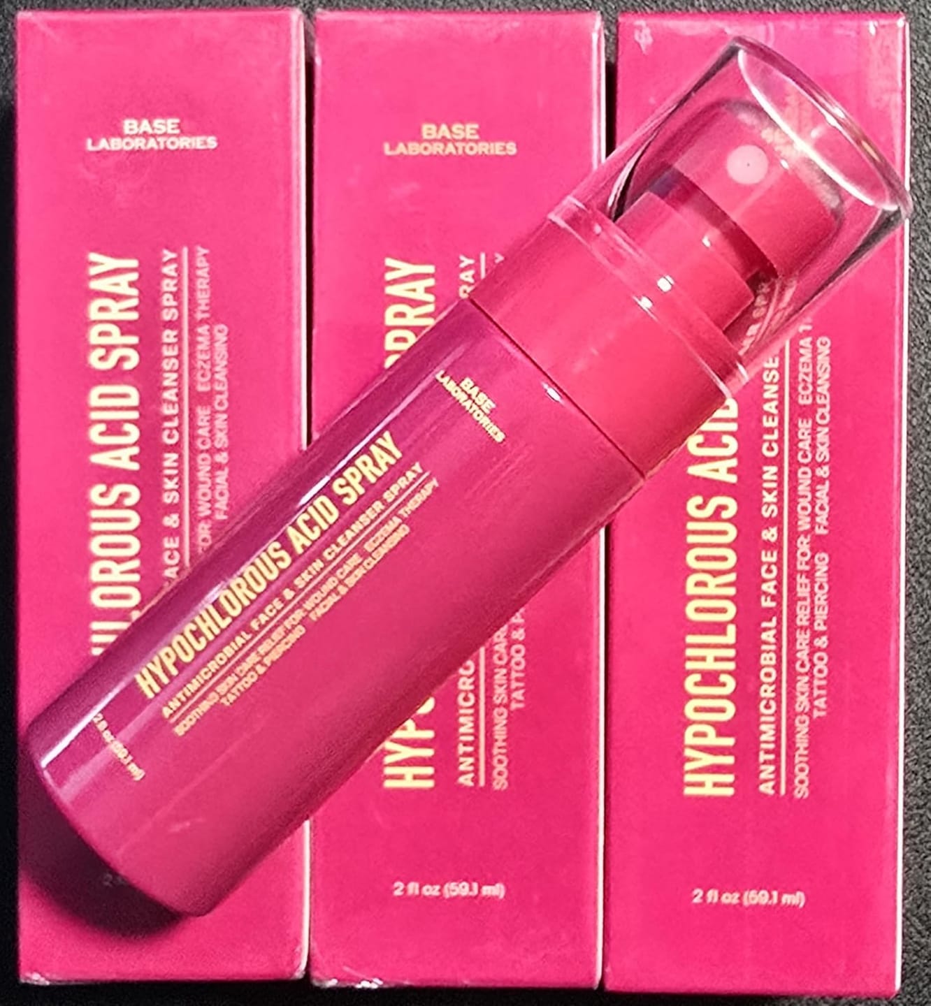 Customer photo review of Hypochlorous Acid Spray – Travel Size Facial Toner & Skin Repair Cleanser (2oz)