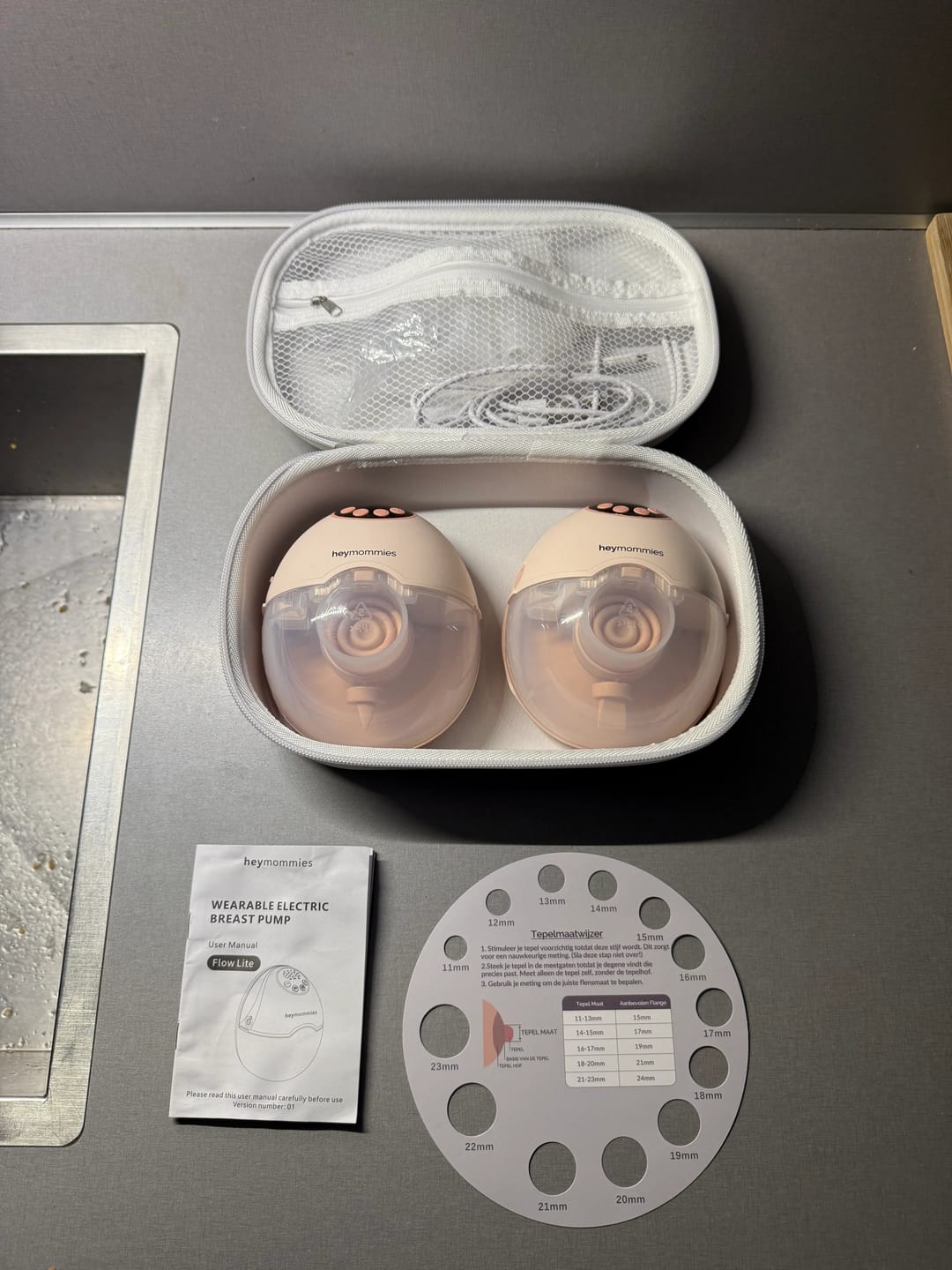 Customer photo review of Draagbare Borstkolf - Heymommies Flow Lite 12