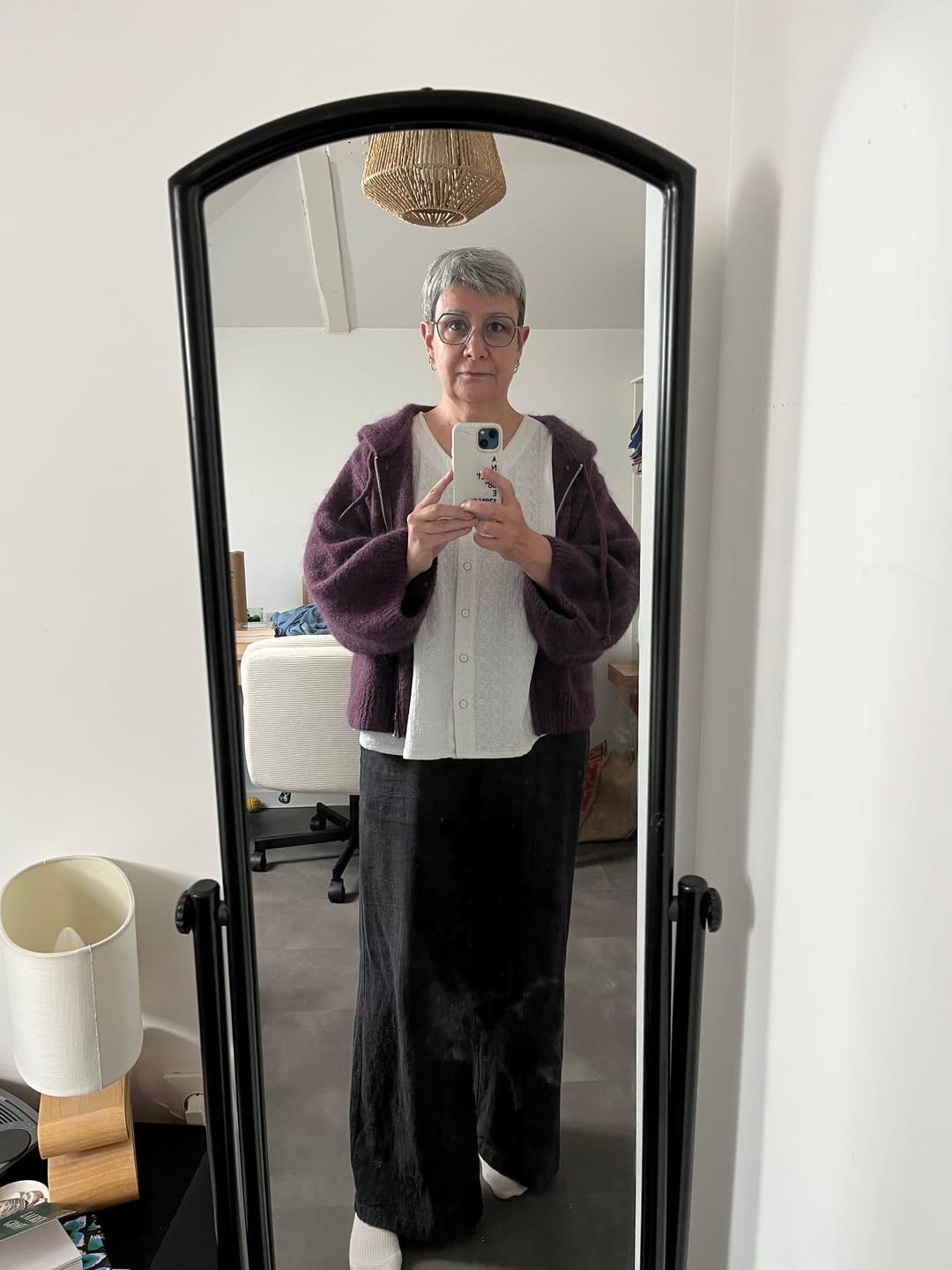 Customer photo review of Gilet capuche Tulia - Prune