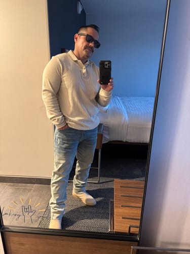 Customer photo review of THE OBSIDIAN SLIM DENIM (BLUE)