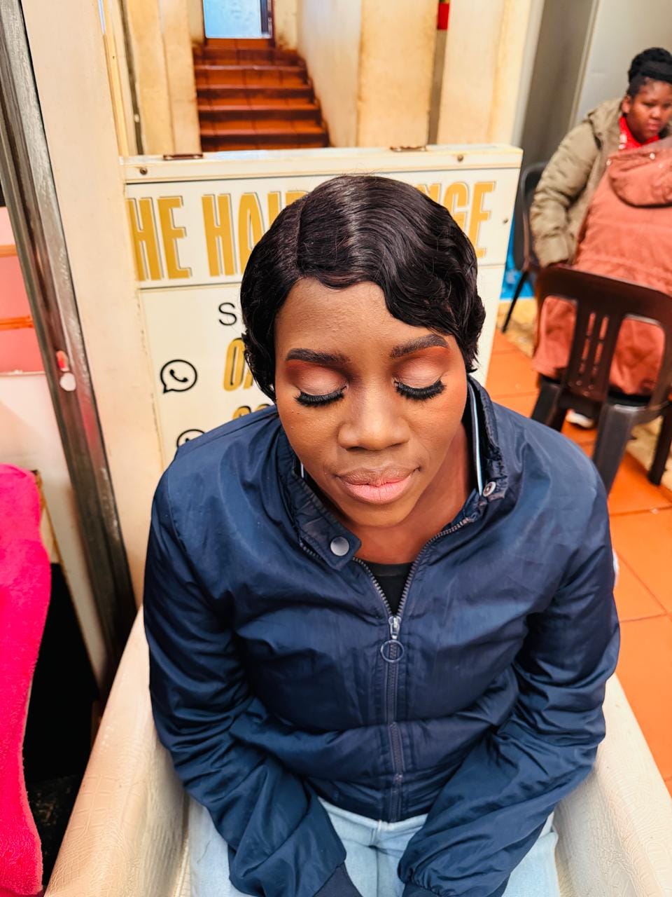 Customer photo review of Finger Wave Side Part Pixie Cut Wig